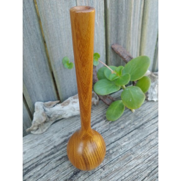 Vintage Longneck Hardwood Bud Vase, Romantic Gift For Women - Picture 7 of 10